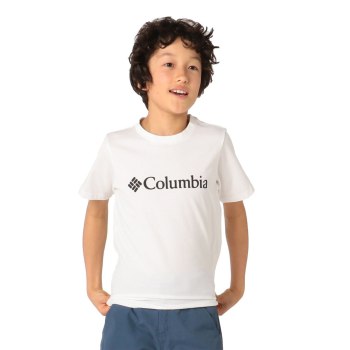 Columbia CSC Basic Logo Short Sleeve, Camiseta Blancos Para Niño | 396208-QIS